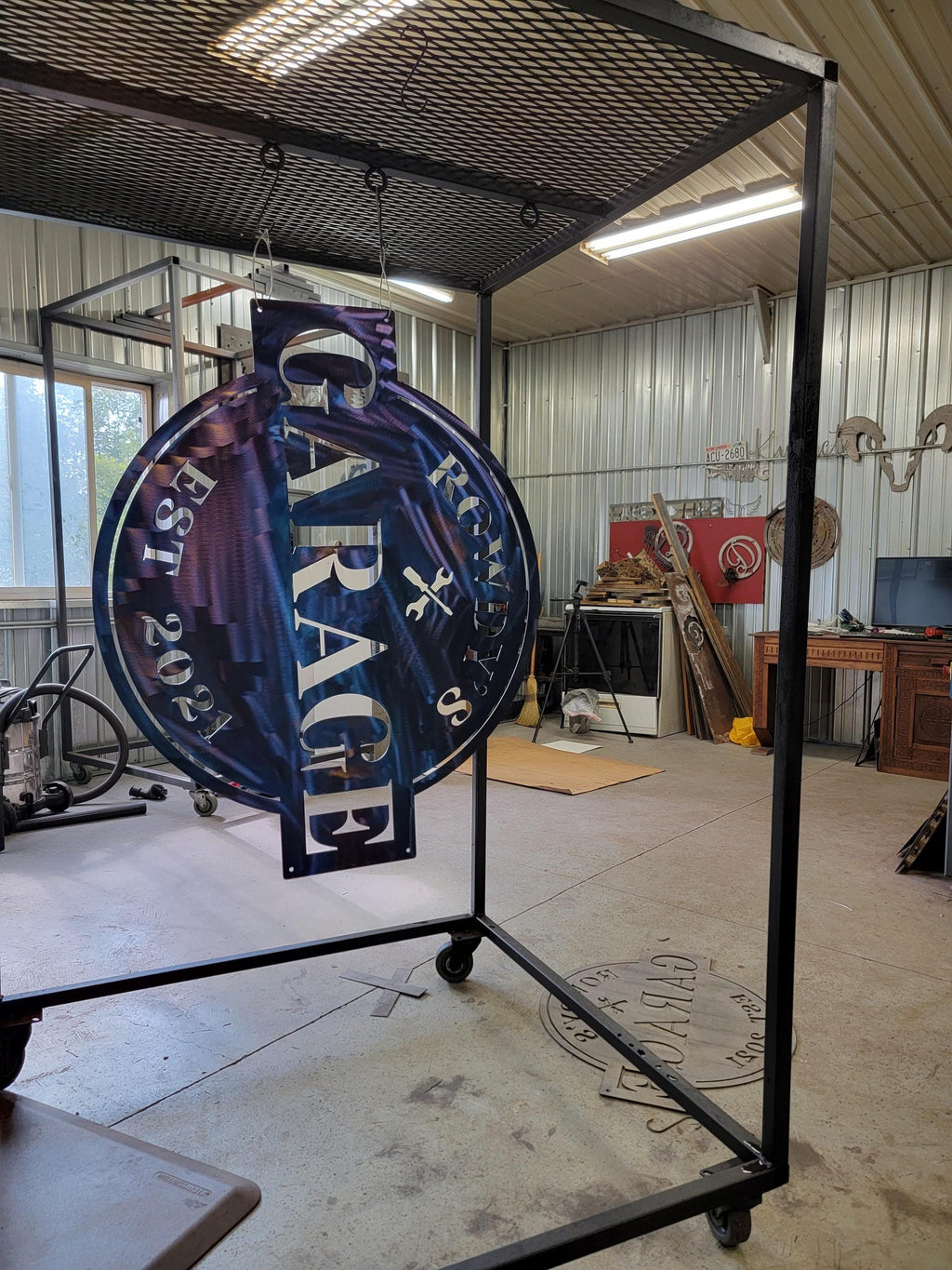 Custom Garage Sign Wrench Screwdriver finished metal example (photo 6)