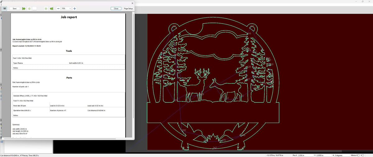 Deer and Hummingbird Sign vector paths in design software (photo 7)