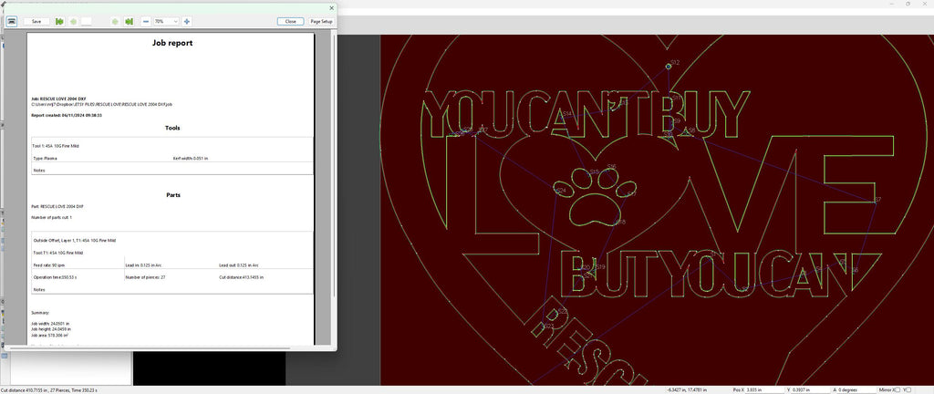 Rescue Love Dog Sign vector paths in design software (photo 9)