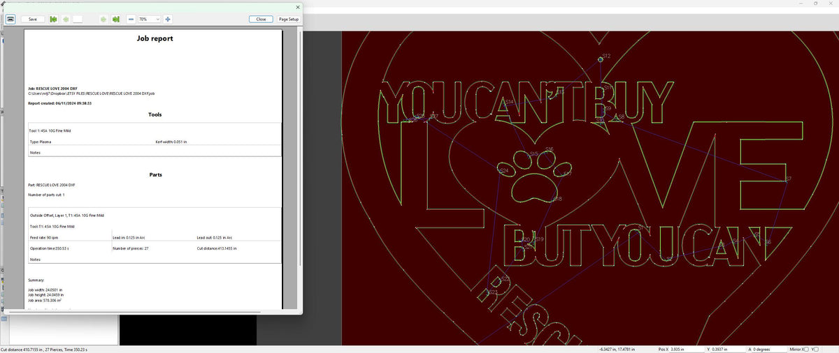 Rescue Love Dog Sign vector paths in design software (photo 9)