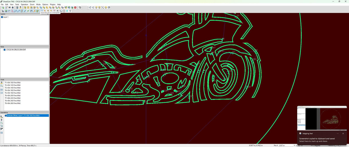 Motorcycle Circle Sign vector paths in design software (photo 6)