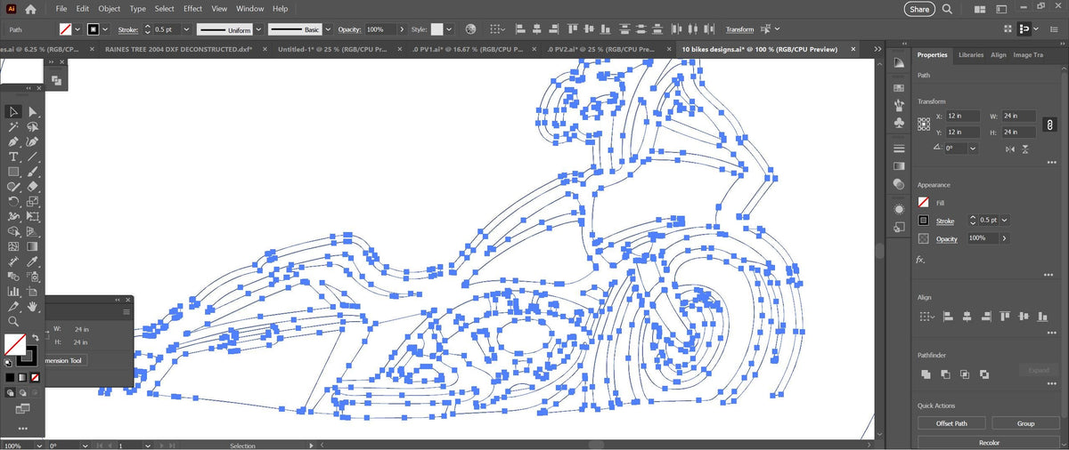 Motorcycle Circle Sign vector paths in design software (photo 7)