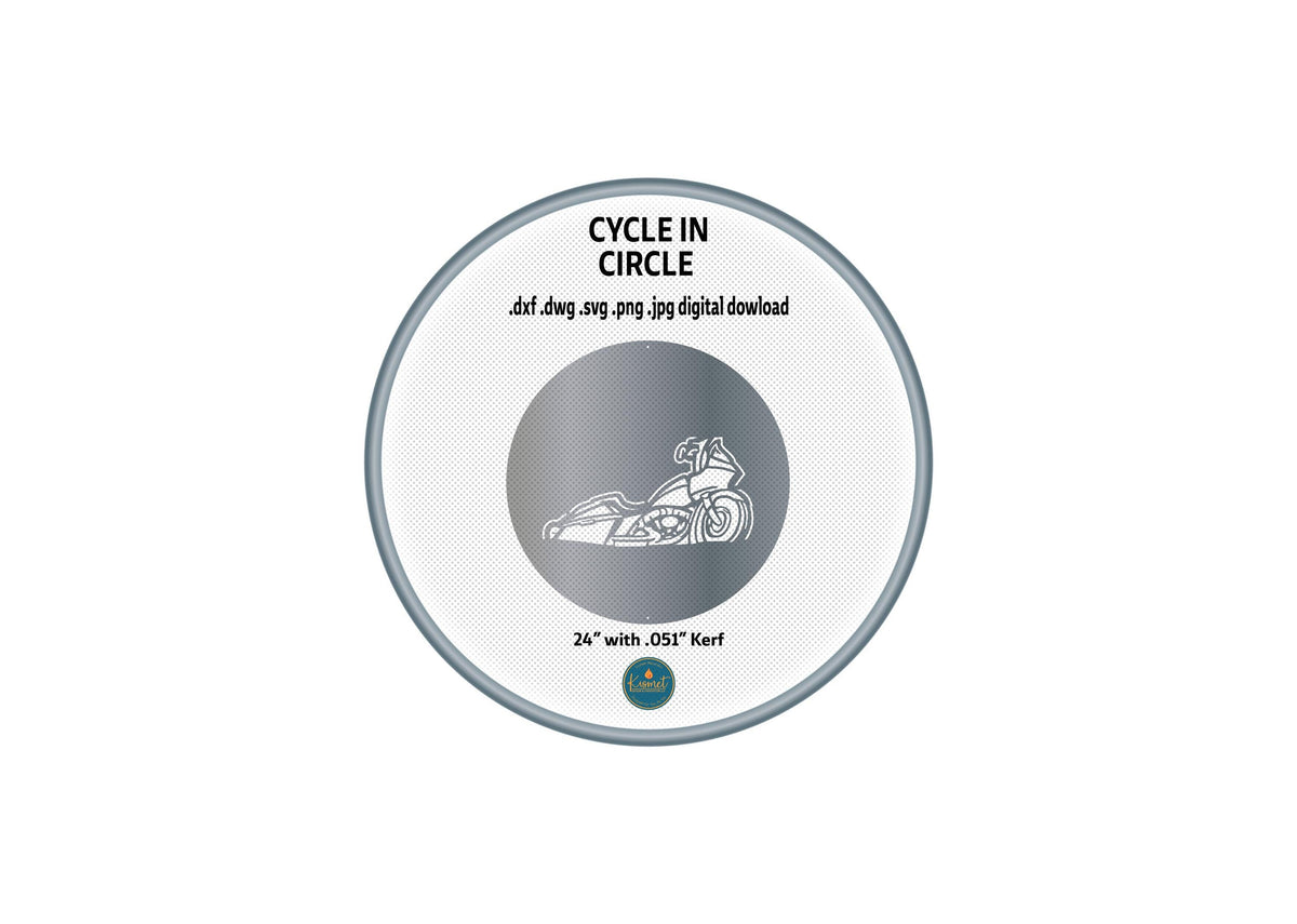 Motorcycle Circle Sign DXF/SVG design preview with file details