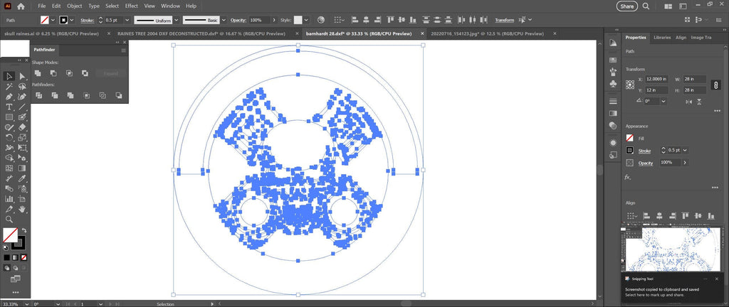 Motor Skull Circle Sign vector paths in design software (photo 8)