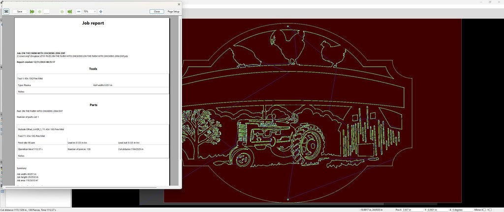 Chicken Tractor Farm Sign vector paths in design software (photo 8)