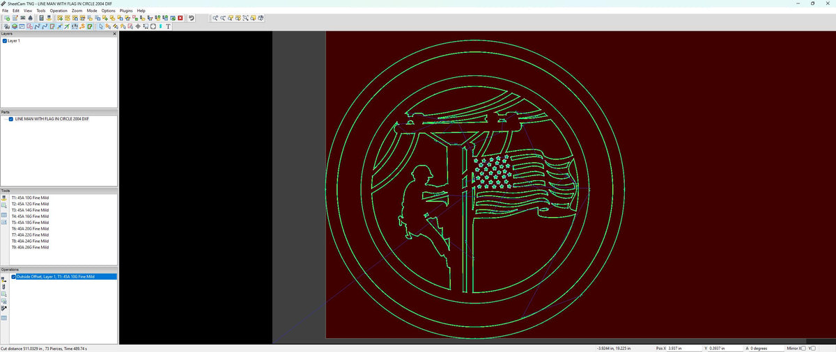 Journeyman Lineman Sign vector paths in design software (photo 8)