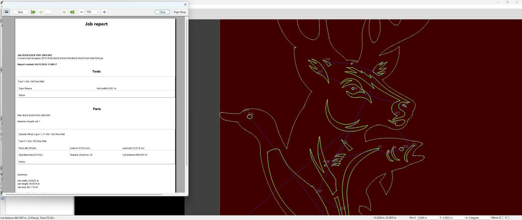 Buck Duck Fish Sign vector paths in design software (photo 8)