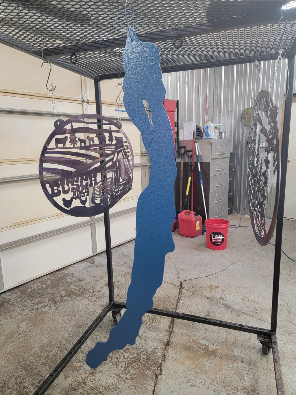 Personalized Dump Truck Farm Sign finished metal example (photo 10)