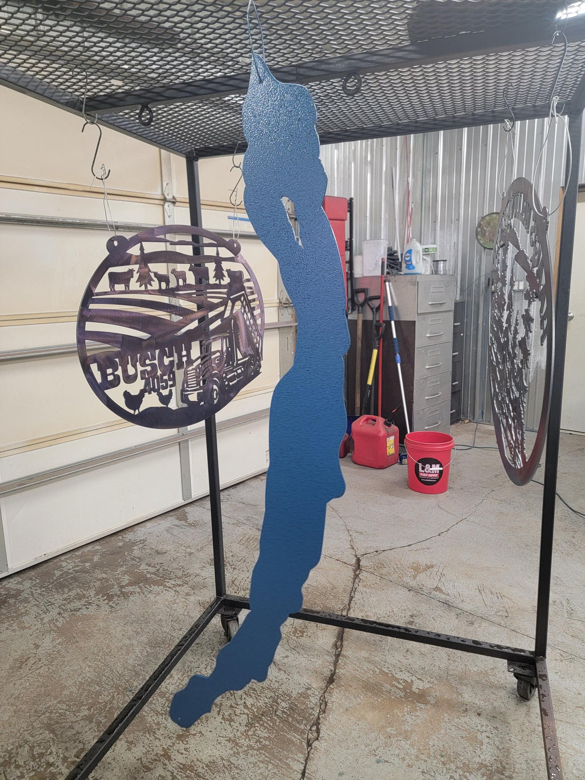 Personalized Dump Truck Farm Sign finished metal example (photo 10)