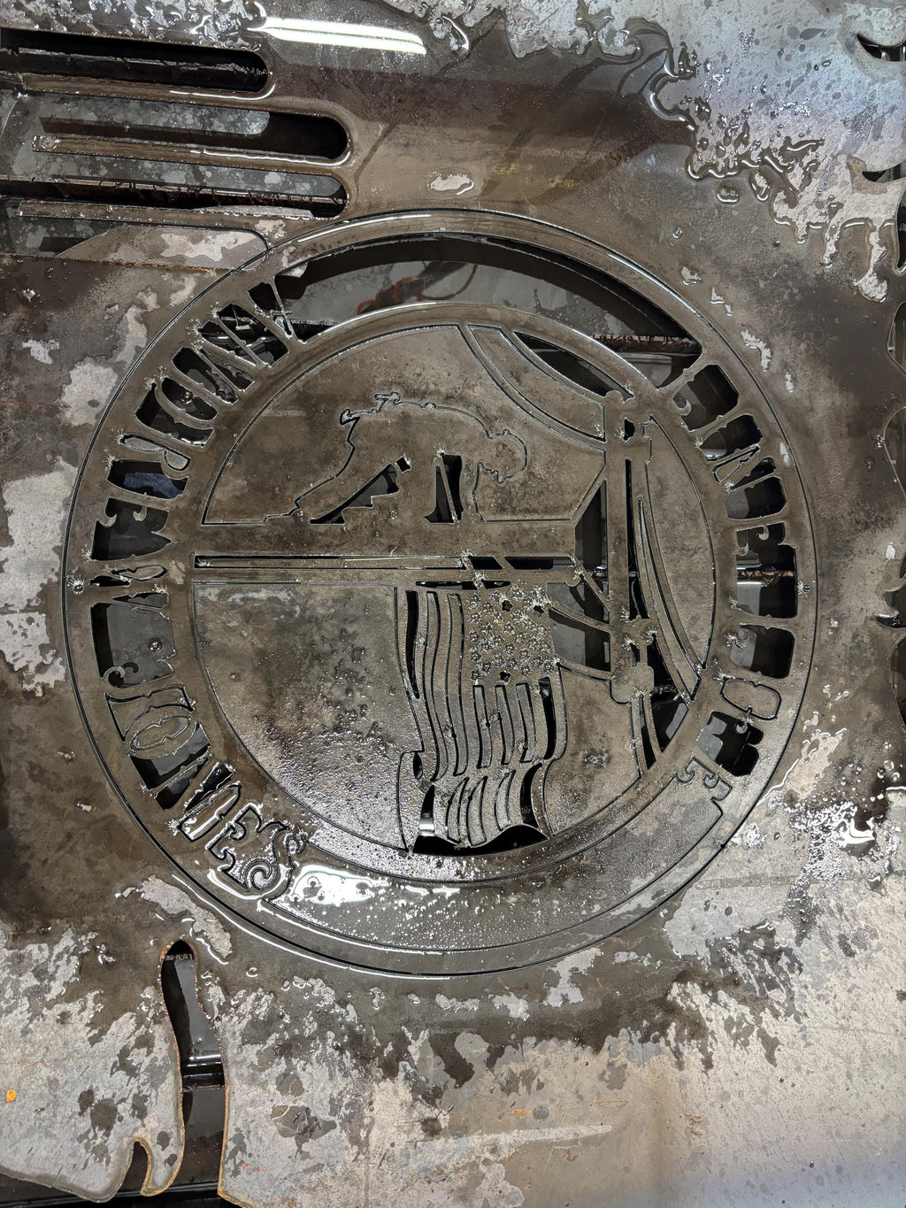 Journeyman Lineman Sign finished metal example (photo 4)