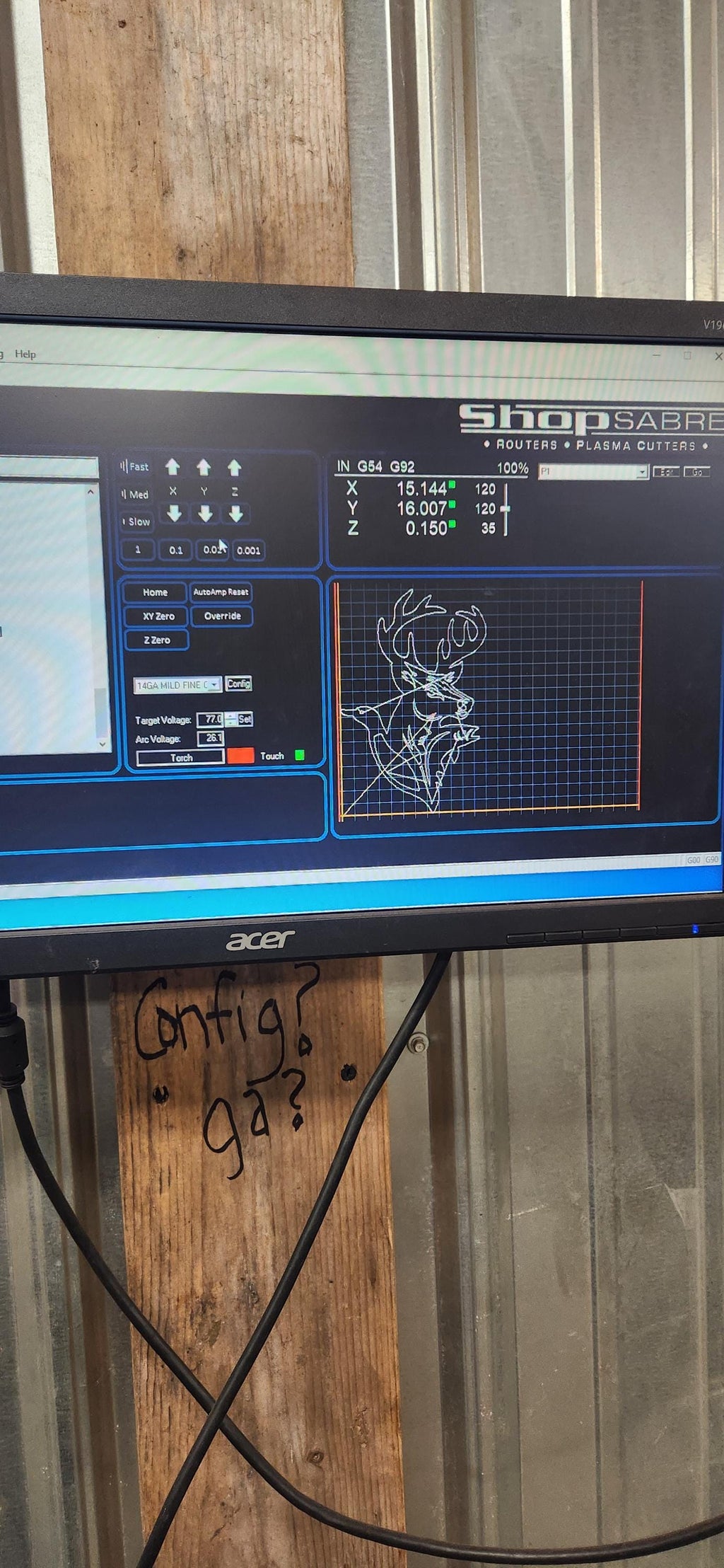 Buck Duck Fish Sign vector paths in design software