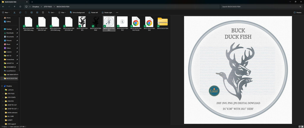 Buck Duck Fish Sign vector paths in design software (photo 4)