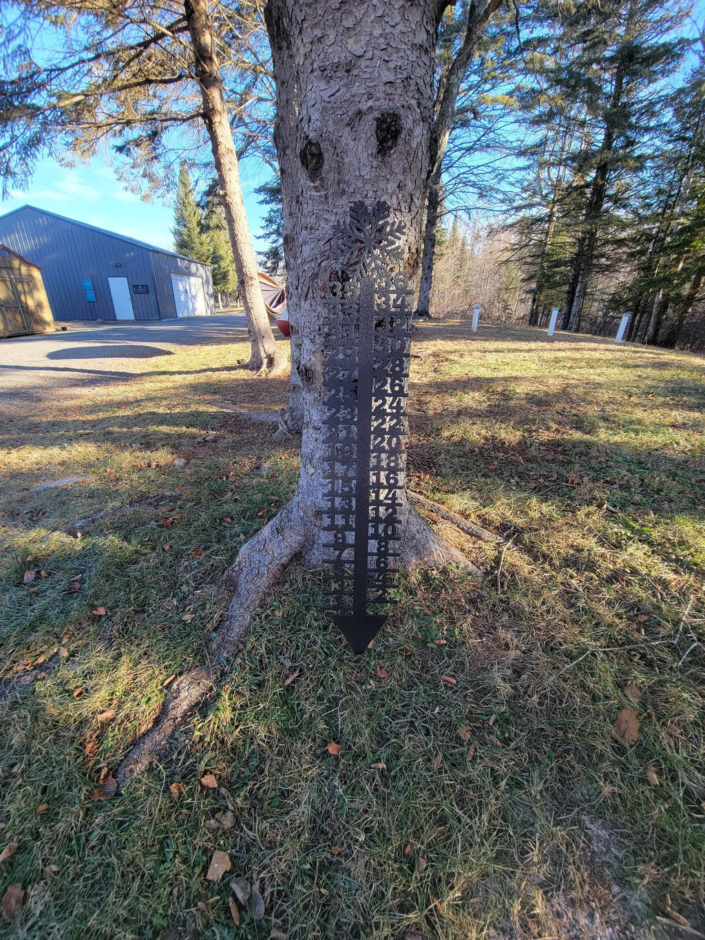 Snow Gauge Measuring Stake finished metal example