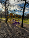 Honeycomb Bee Signs, Set of 2 finished metal example