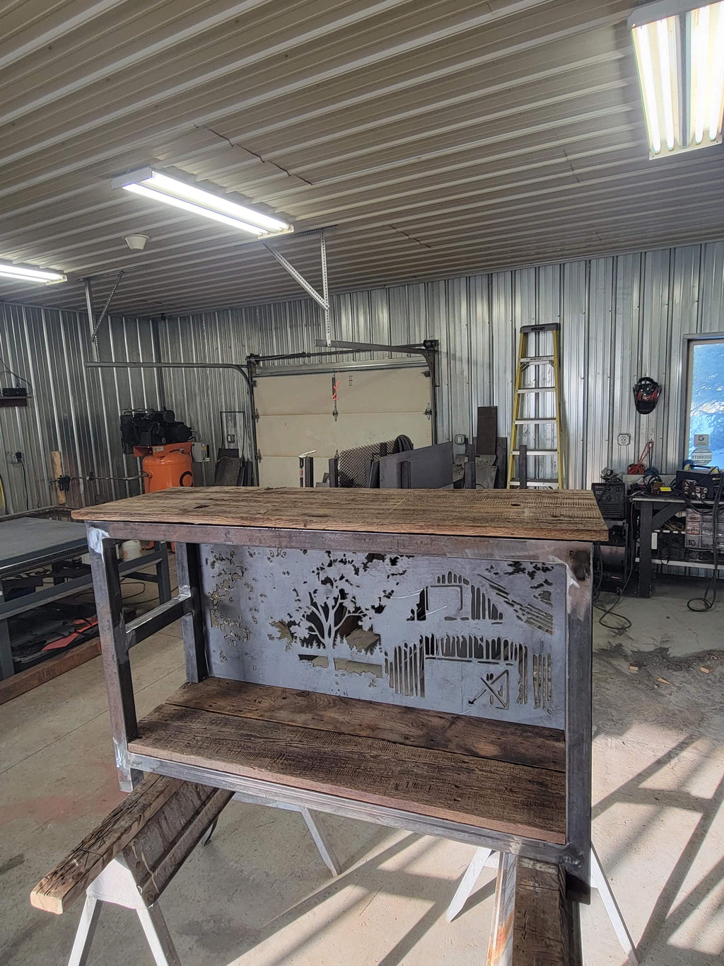 Rustic Barn Farm Sign finished metal example (photo 7)