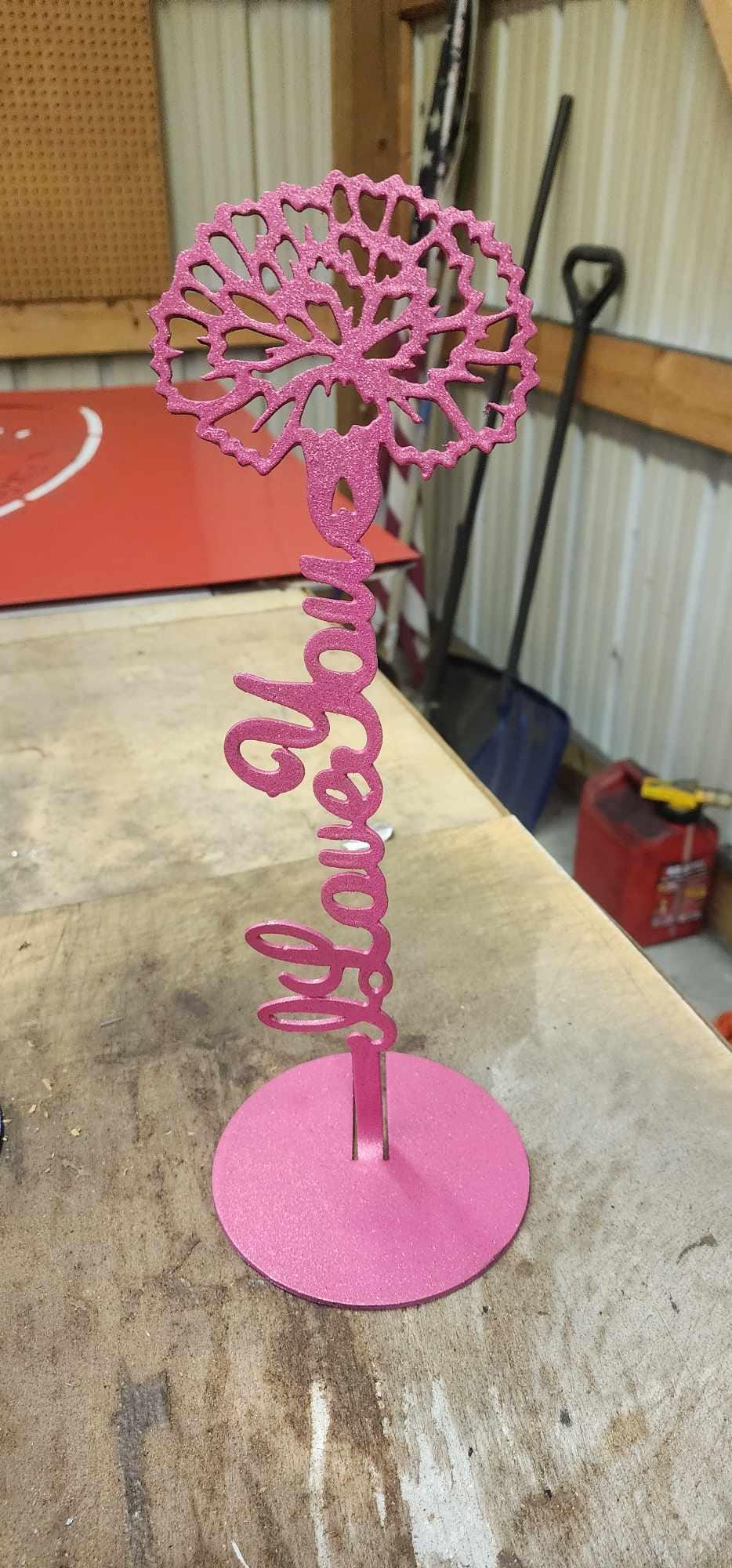 I Love You Flower Stands, Set of 4 finished metal example (photo 6)