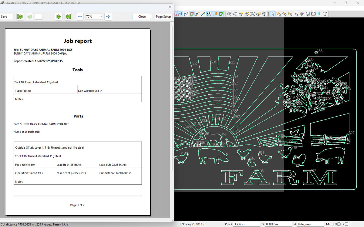 Flag Sunburst Farm Animals Panel vector paths in design software (photo 7)