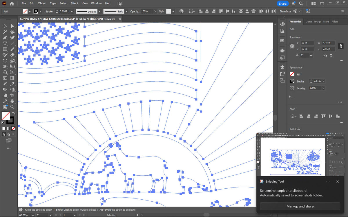 Flag Sunburst Farm Animals Panel vector paths in design software