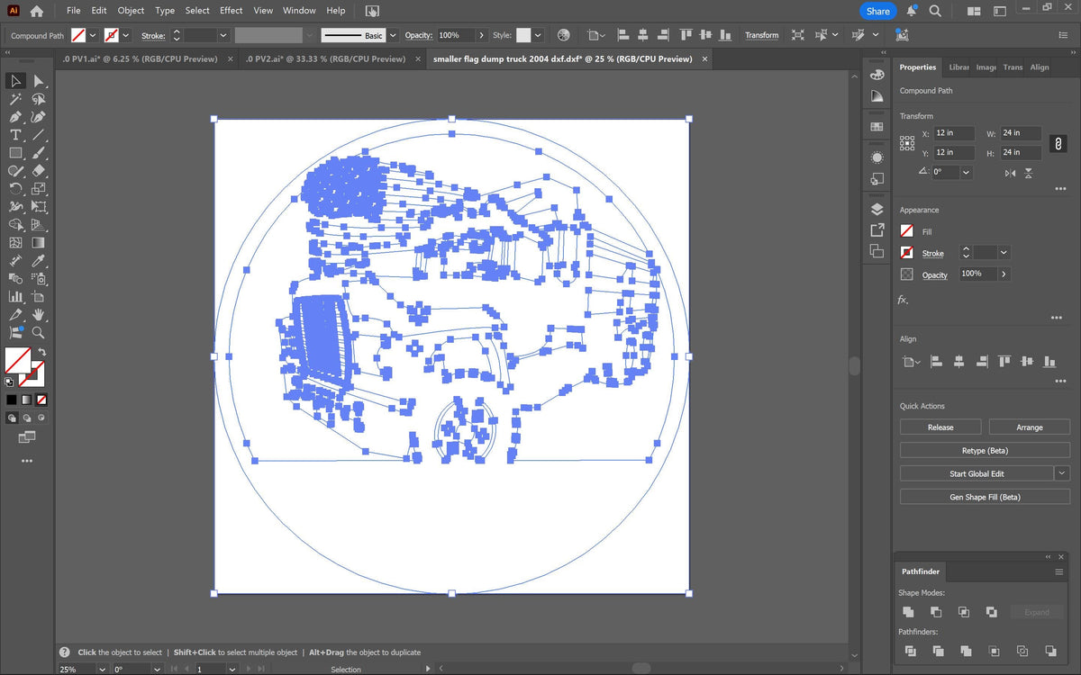 Dump Truck Flag Name Sign vector paths in design software (photo 10)