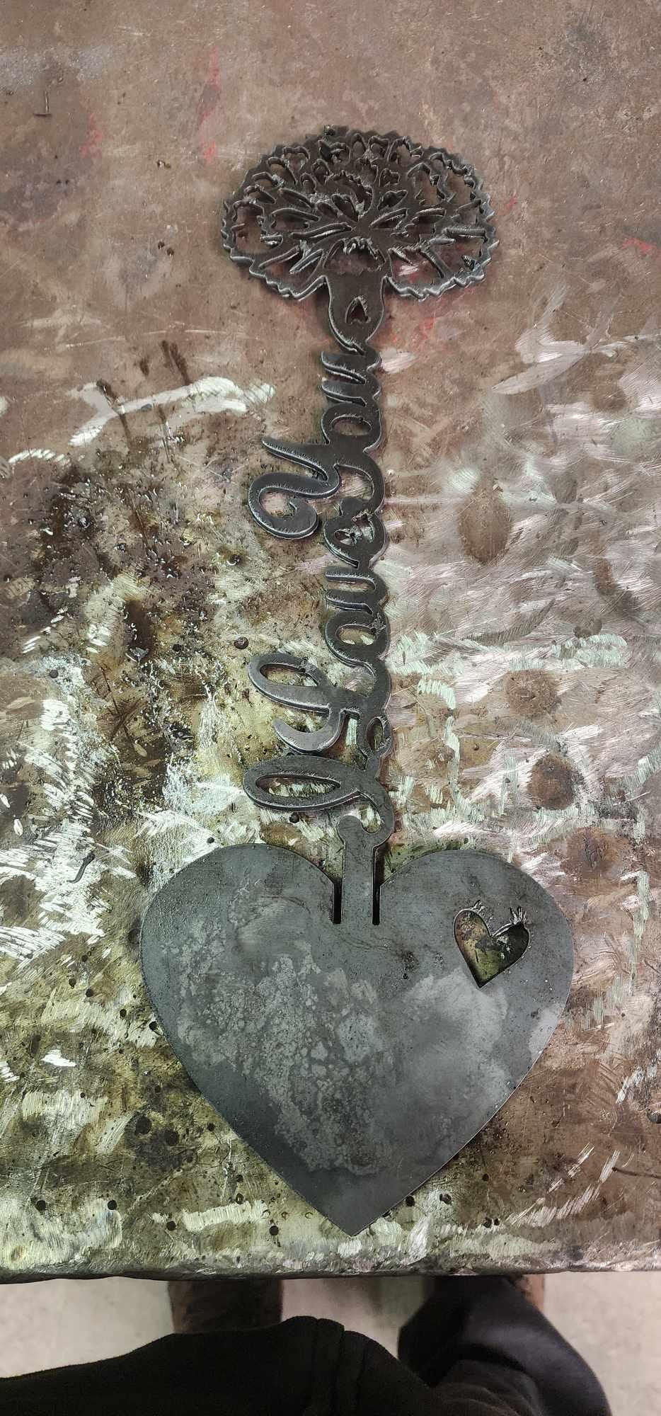I Love You Flower Stands, Set of 5 finished metal example (photo 6)