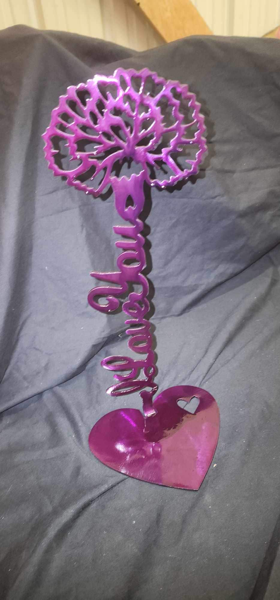 I Love You Flower Stands, Set of 5 finished metal example