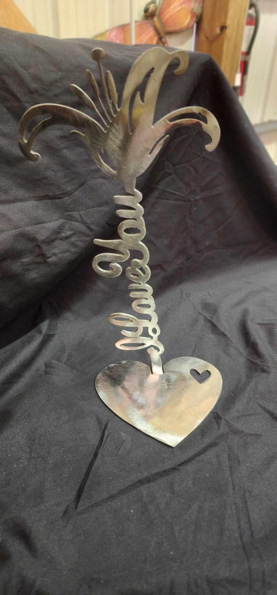 I Love You Flower Stands, Set of 5 finished metal example (photo 8)