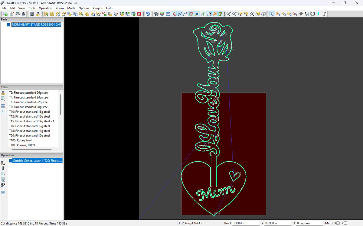 Mom Forever Rose, Heart Base vector paths in design software (photo 9)