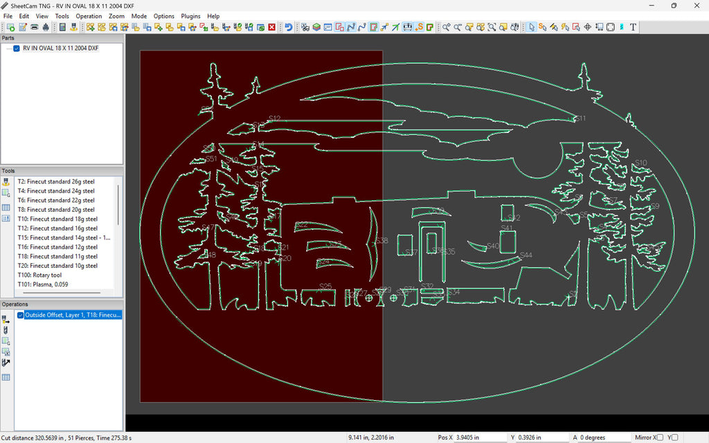 RV Camper Forest Oval vector paths in design software (photo 8)