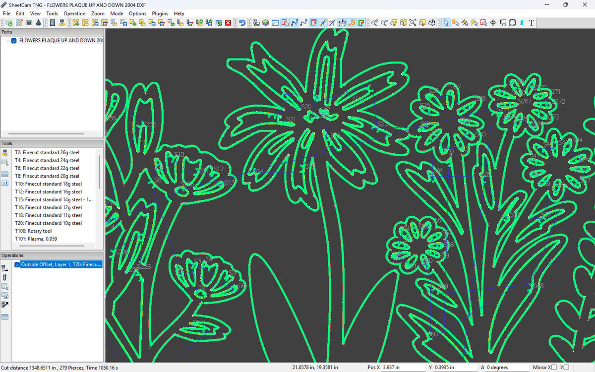 Floral Plaque Sign vector paths in design software (photo 5)