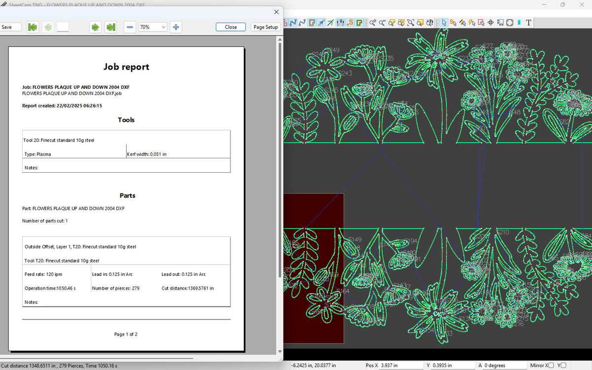 Floral Plaque Sign vector paths in design software (photo 6)