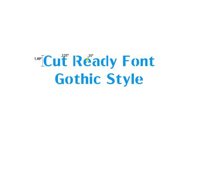 Gothic Sans Bridged Stencil Font artwork preview