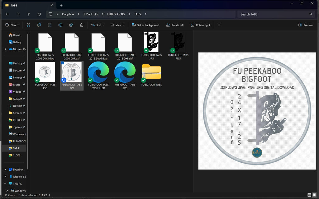Peeking Bigfoot Middle Finger, Post Mount vector paths in design software