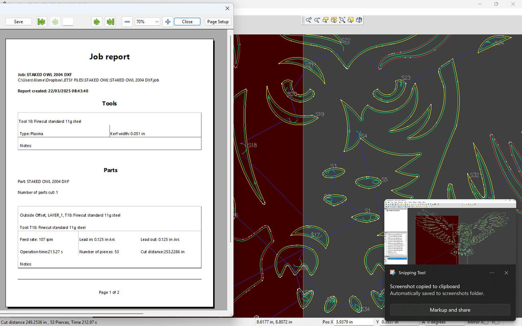 Owl Garden Stake vector paths in design software (photo 7)
