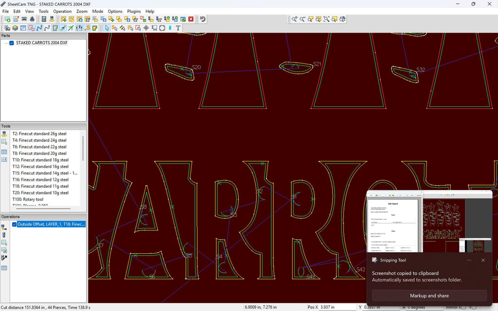 Carrot Garden Stake vector paths in design software (photo 6)