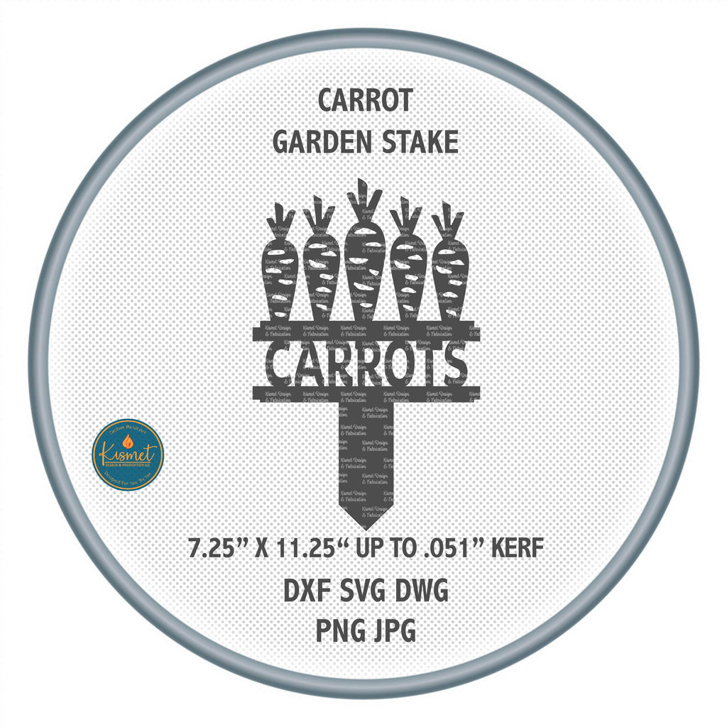 Carrot Garden Stake DXF/SVG design preview with file details (photo 9)