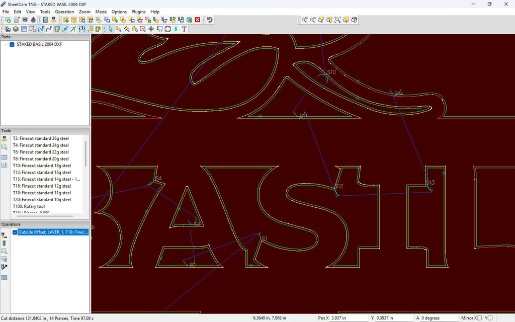 Basil Garden Stake vector paths in design software (photo 10)