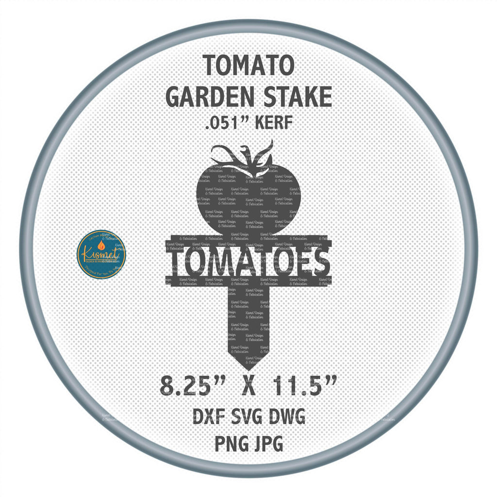 Tomato Garden Stake DXF/SVG design preview with file details (photo 4)