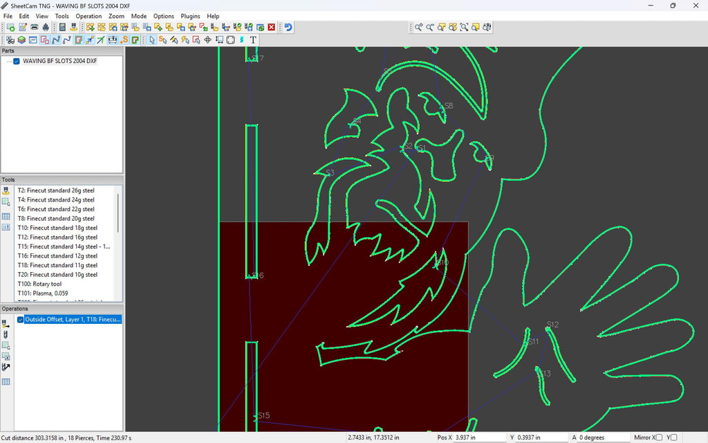 Waving Bigfoot Tree Hanger vector paths in design software (photo 5)