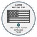Slotted American Flag Sign DXF/SVG design preview with file details