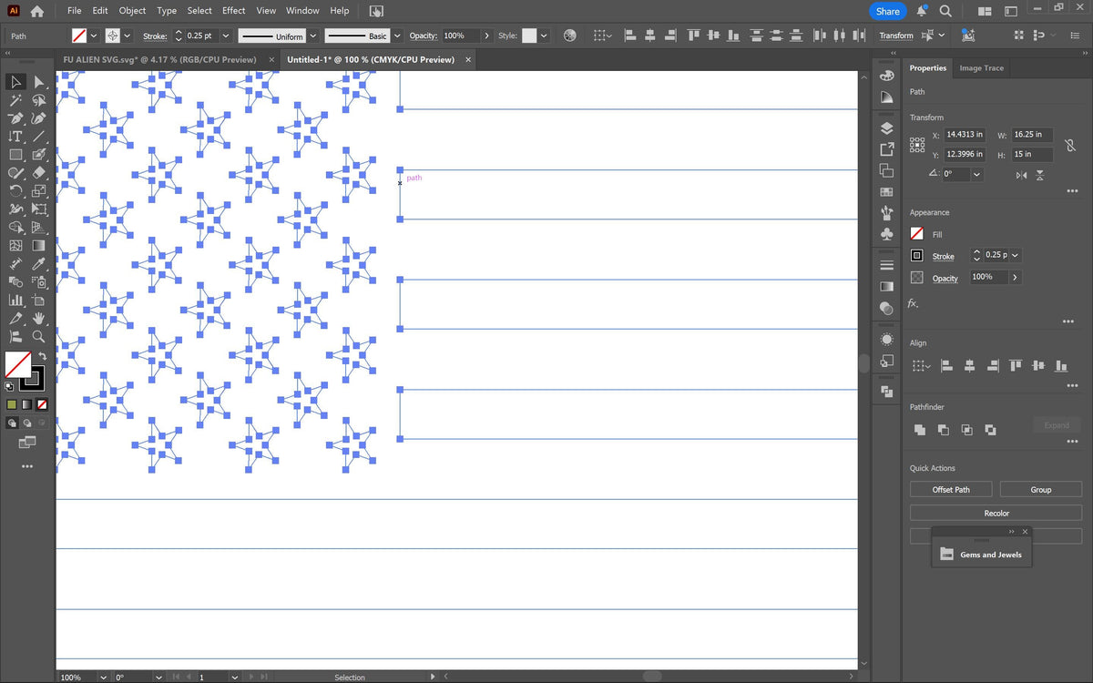 American Flag Garden Stake vector paths in design software (photo 4)