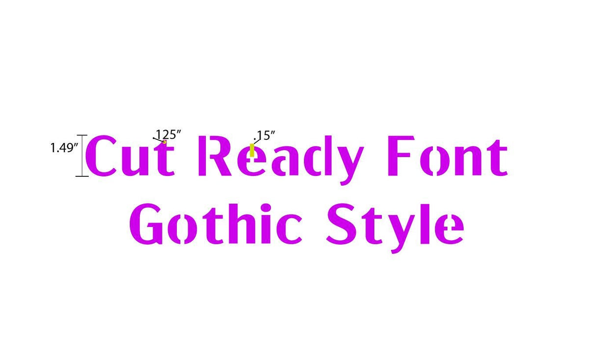 Gothic Sans Bridged Stencil Font artwork preview (photo 7)