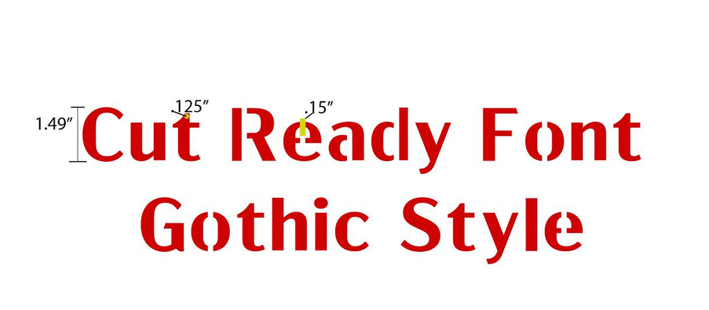 Gothic Sans Bridged Stencil Font artwork preview (photo 5)