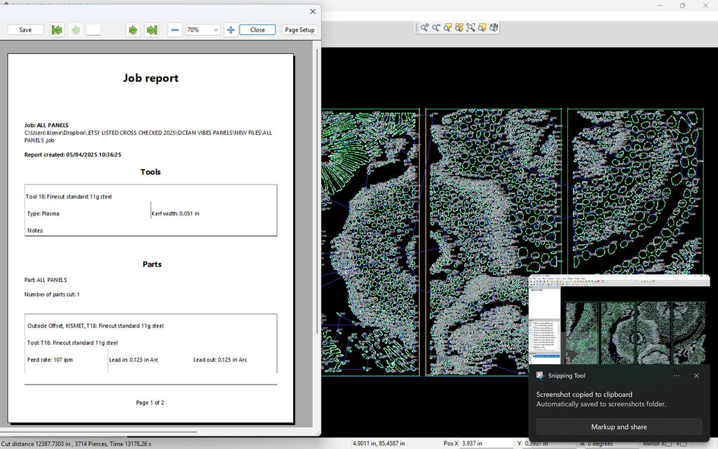 Ocean Wave Panel vector paths in design software