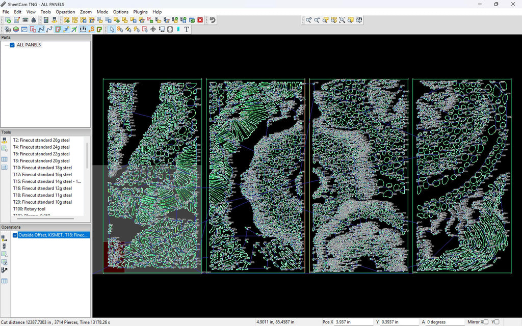 Ocean Wave Panel vector paths in design software (photo 8)