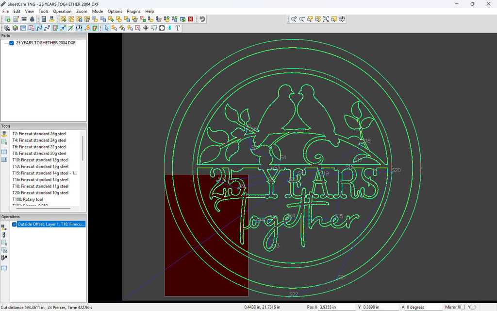 25 Years Together Love Birds Sign vector paths in design software (photo 9)