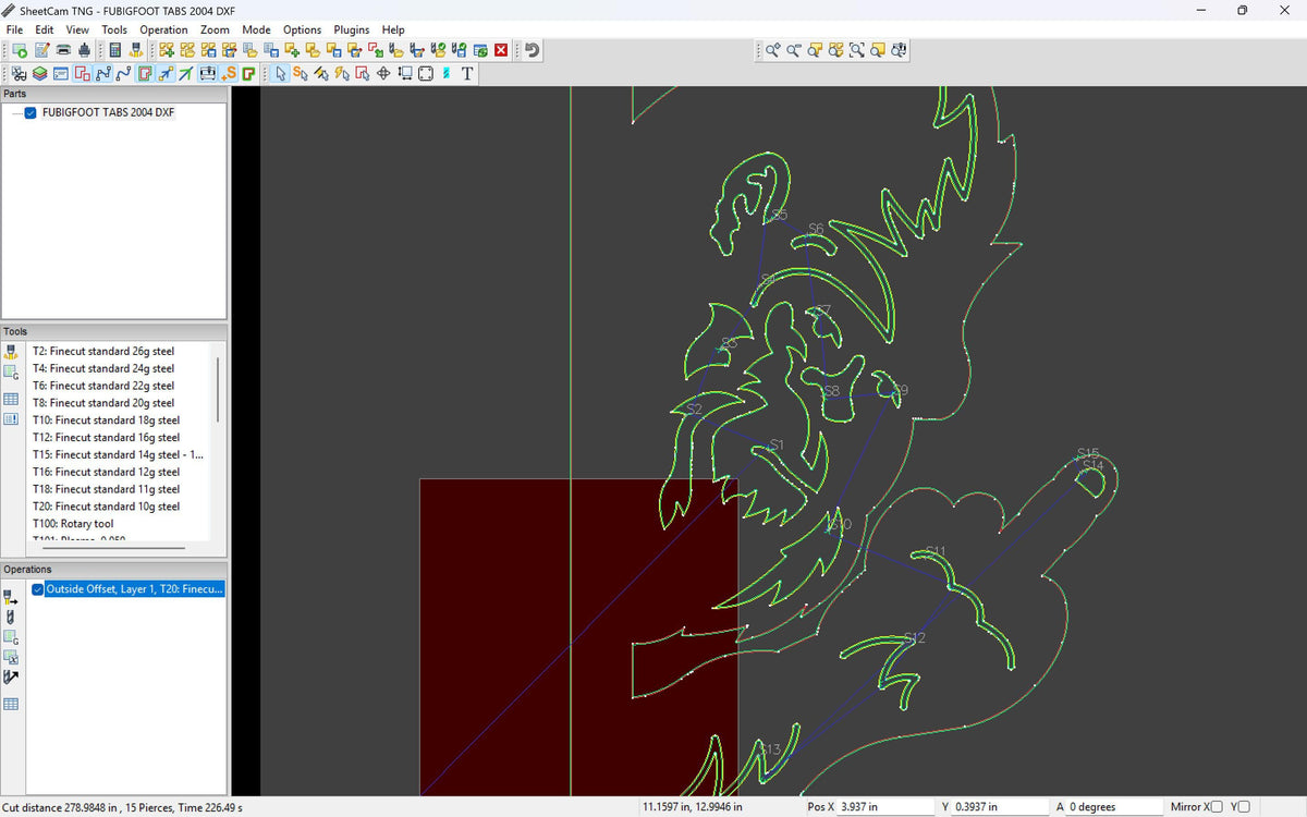 Peeking Bigfoot Middle Finger, Post Mount vector paths in design software (photo 6)