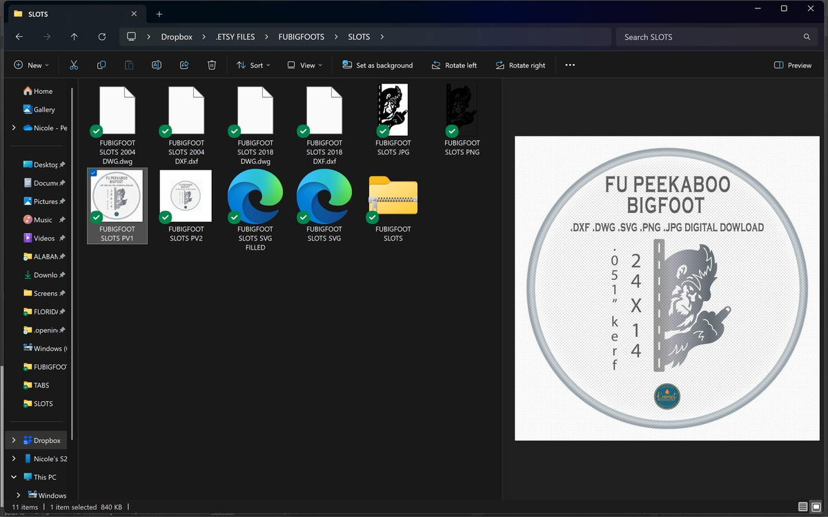 Peeking Bigfoot Middle Finger, Fence Strip vector paths in design software