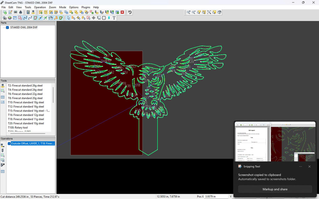 Owl Garden Stake vector paths in design software (photo 8)