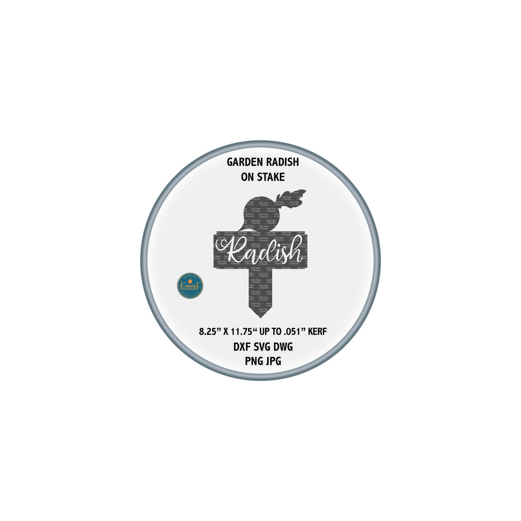 Radish Garden Stake DXF/SVG design preview with file details (photo 8)