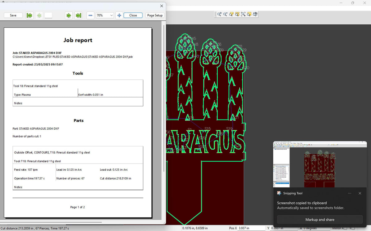 Asparagus Garden Stake vector paths in design software (photo 4)